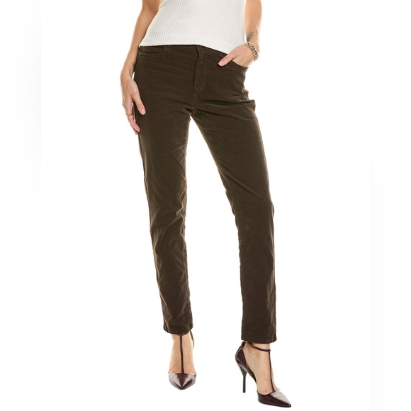 NEW J. McLaughlin Womens Watson Pants Soft Velvet Trouser Chocolate Brown Size 8